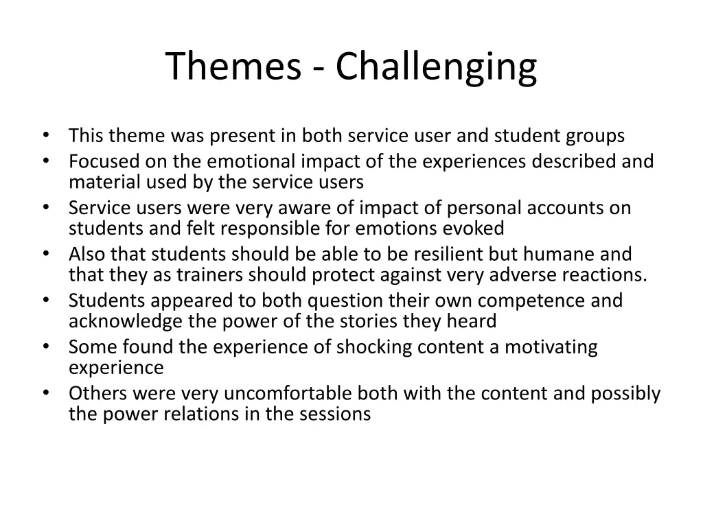themes challenging