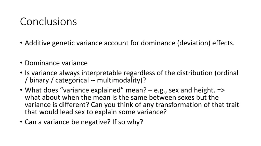 conclusions