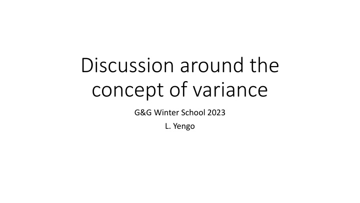 discussion around the concept of variance