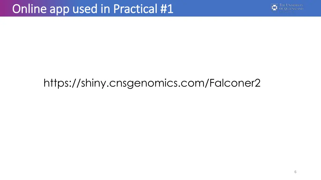 online app used in practical 1 online app used