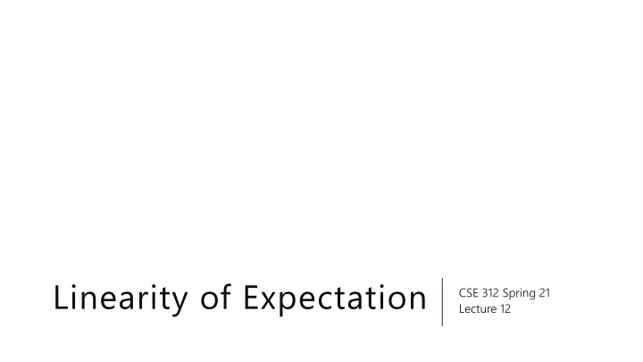 linearity of expectation