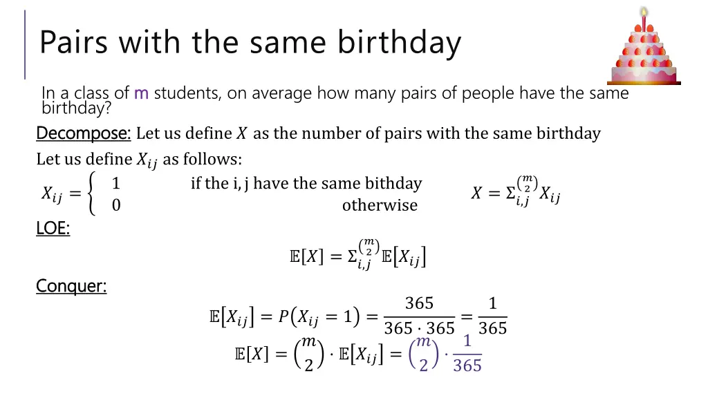 pairs with the same birthday 1