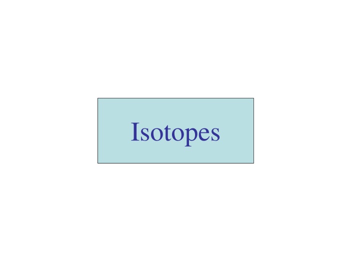 isotopes