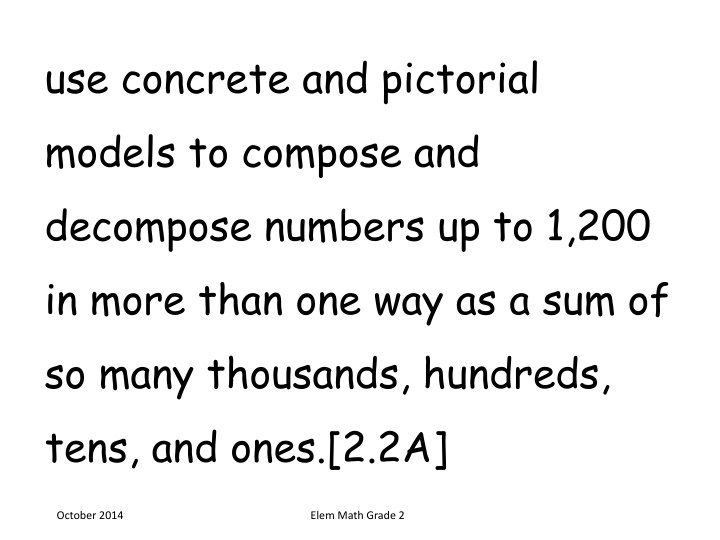 use concrete and pictorial models to compose