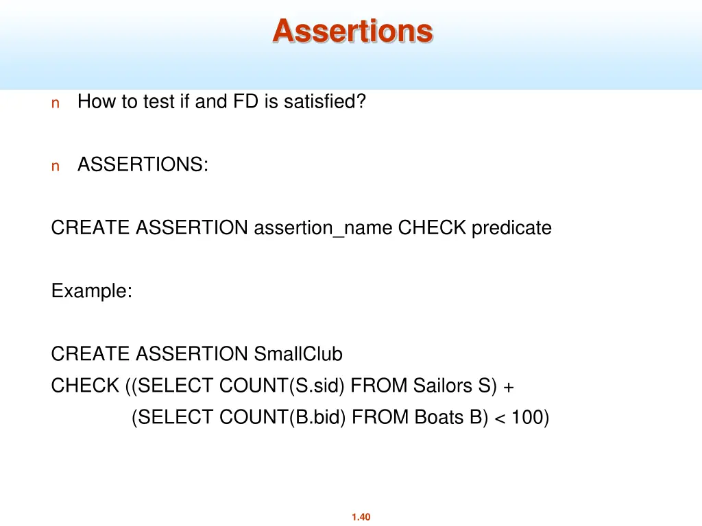 assertions