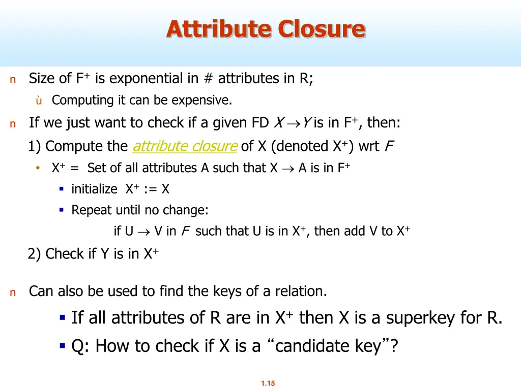 attribute closure