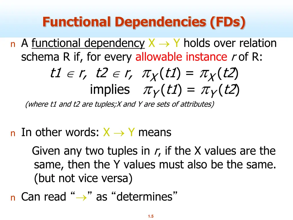 functional dependencies fds