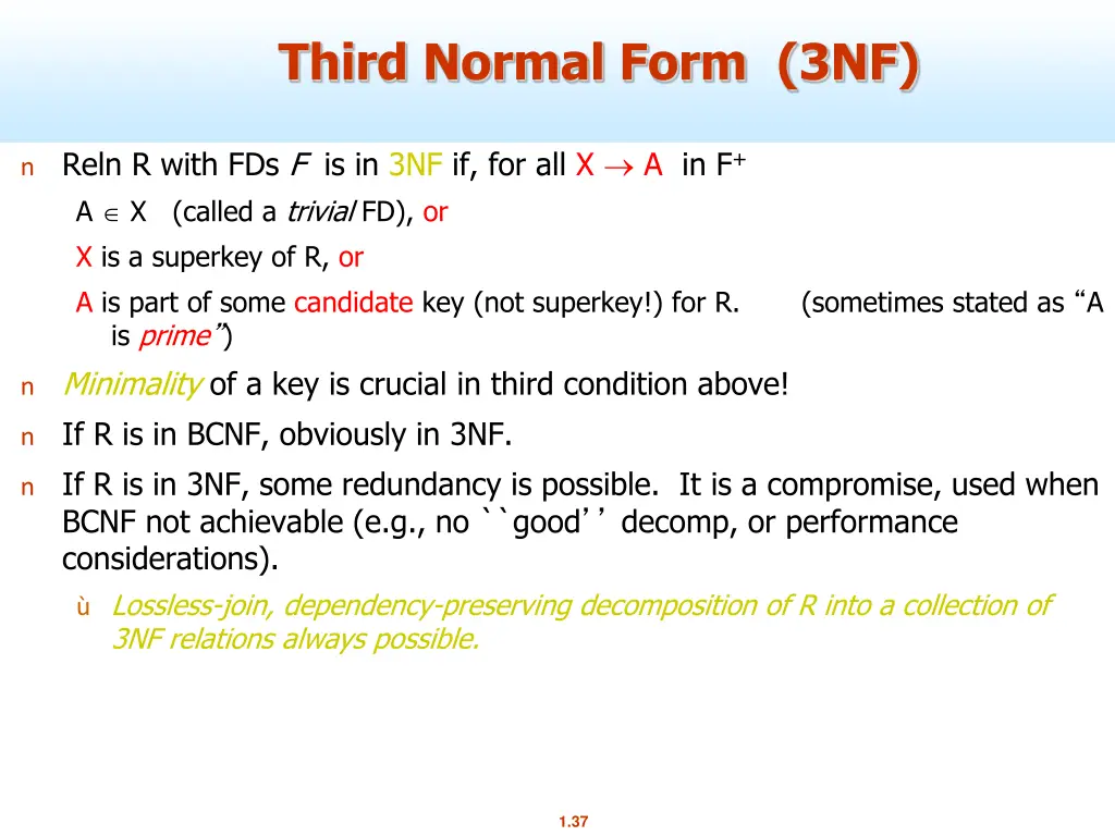 third normal form 3nf