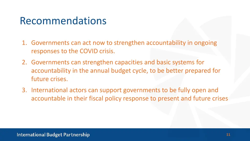 recommendations