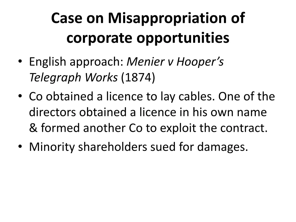 case on misappropriation of corporate