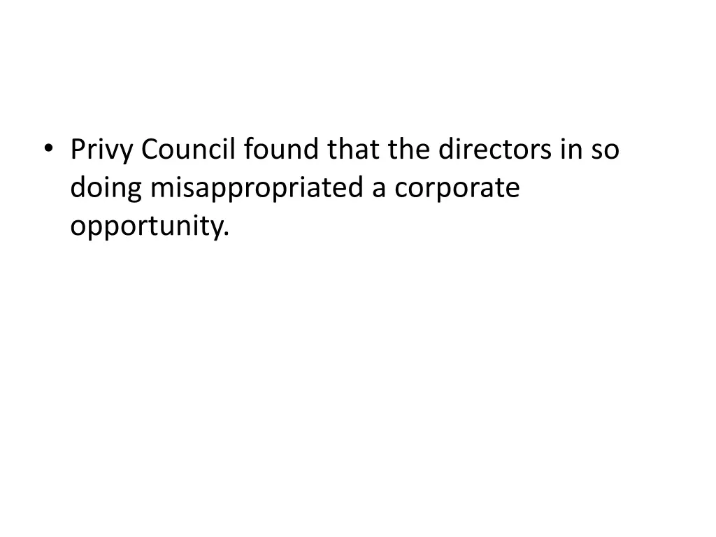 privy council found that the directors