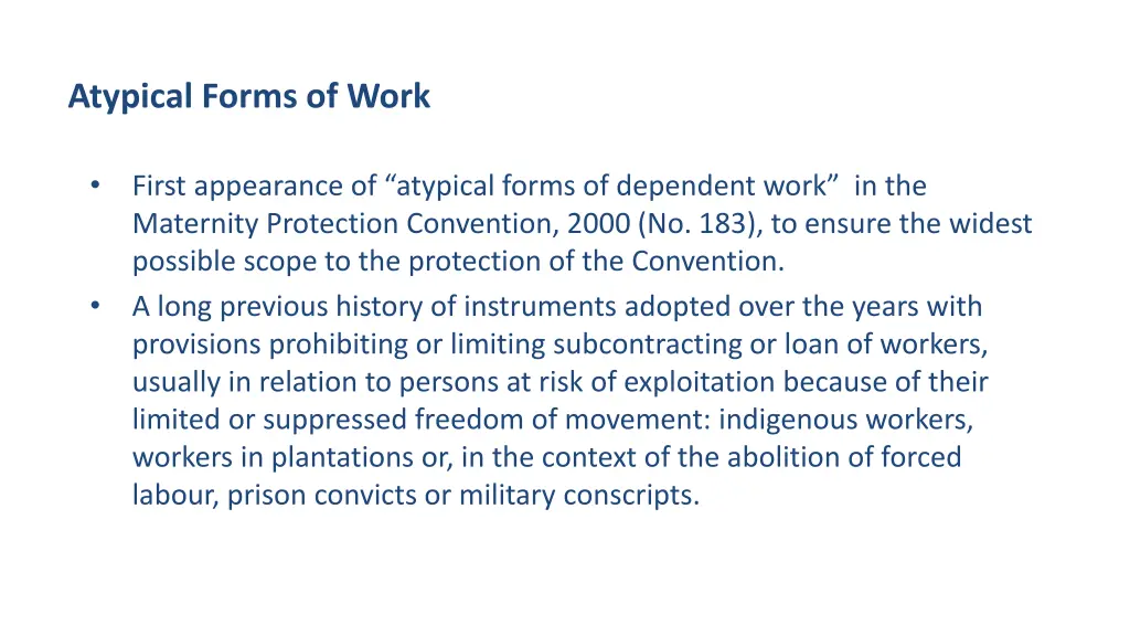 atypical forms of work