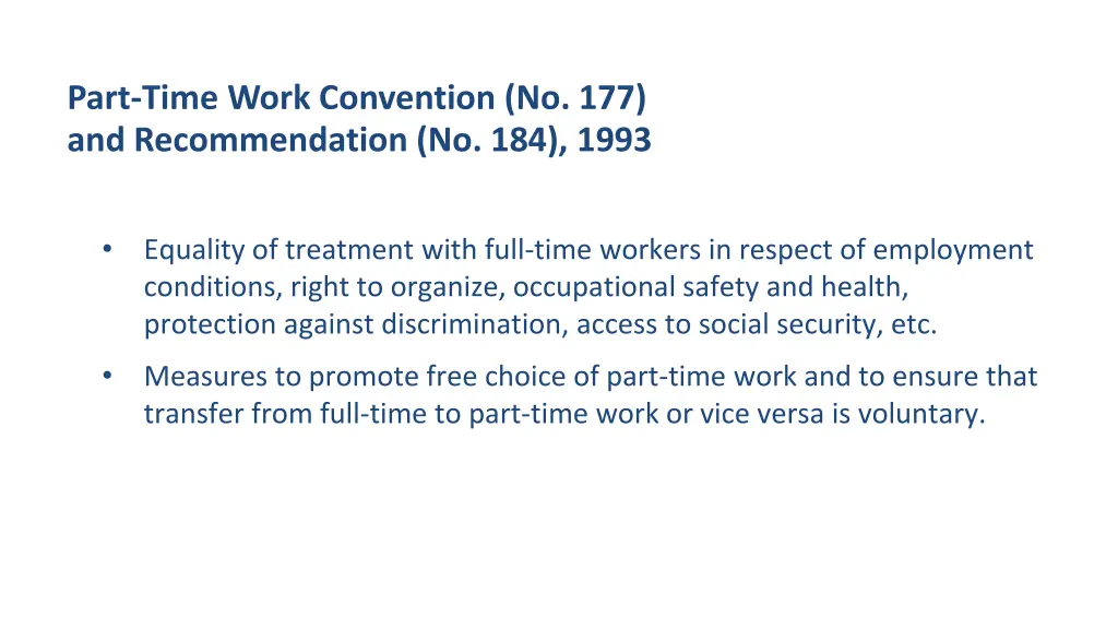 part time work convention