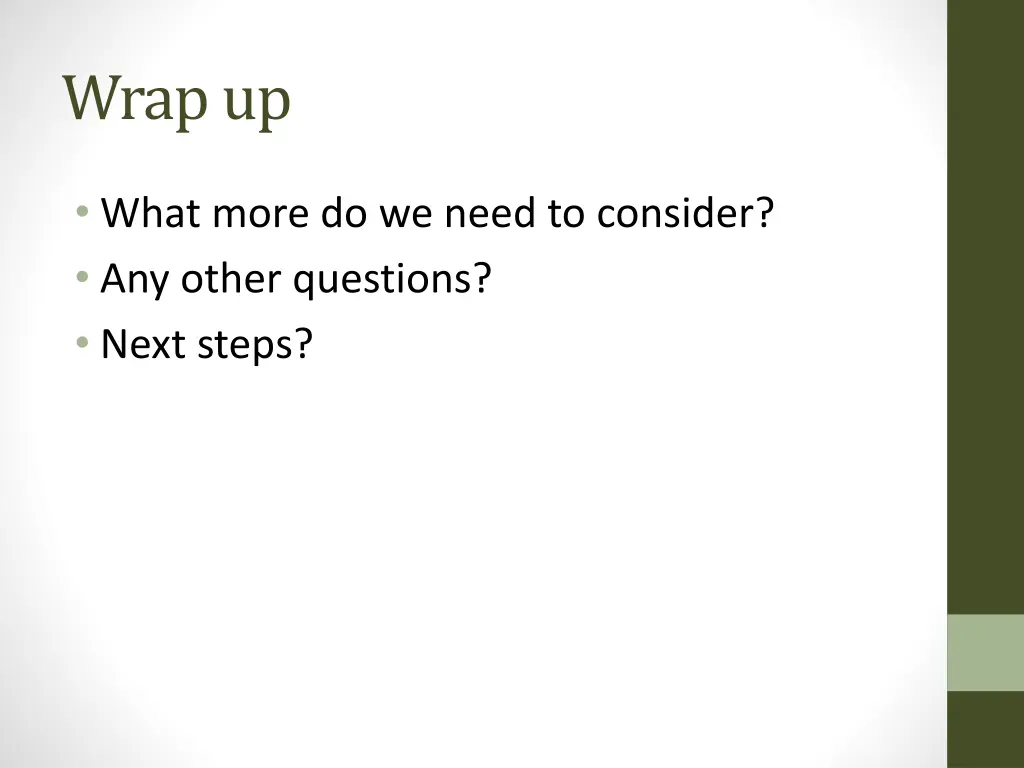 wrap up