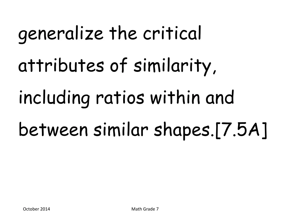 generalize the critical attributes of similarity