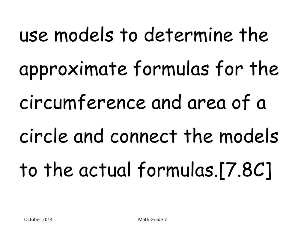 use models to determine the approximate formulas