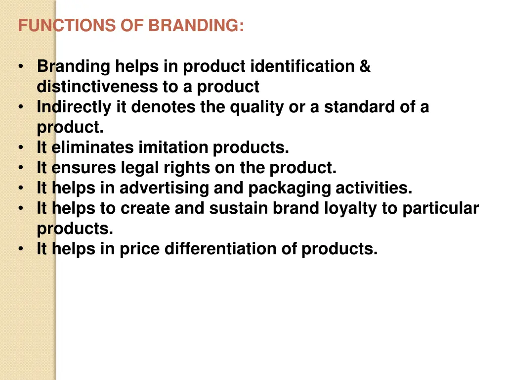 functions of branding