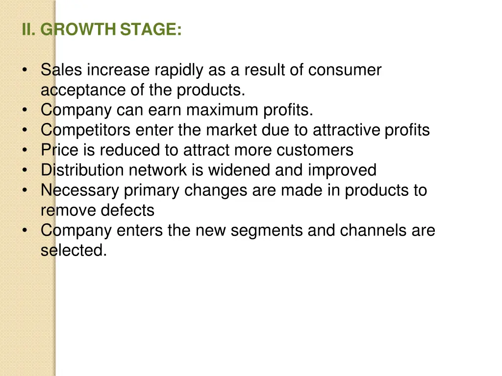 ii growth stage