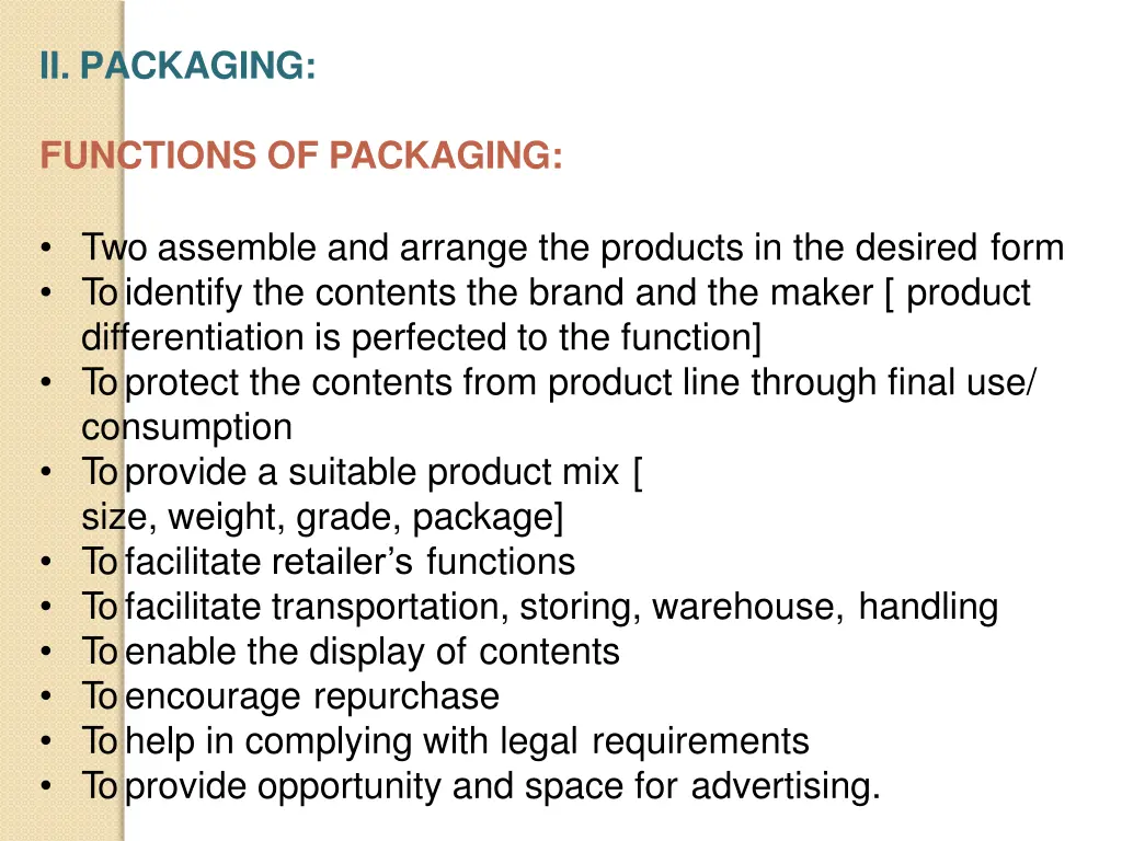 ii packaging