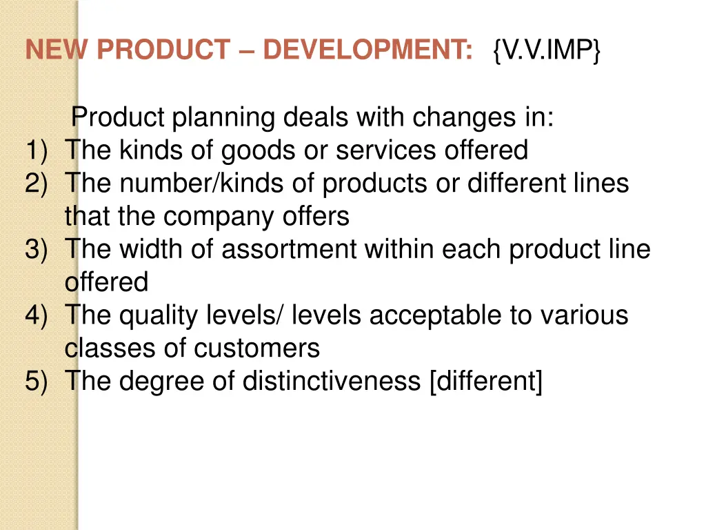 new product development v v imp