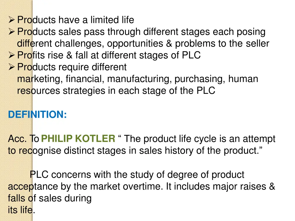 products have a limited life products sales pass