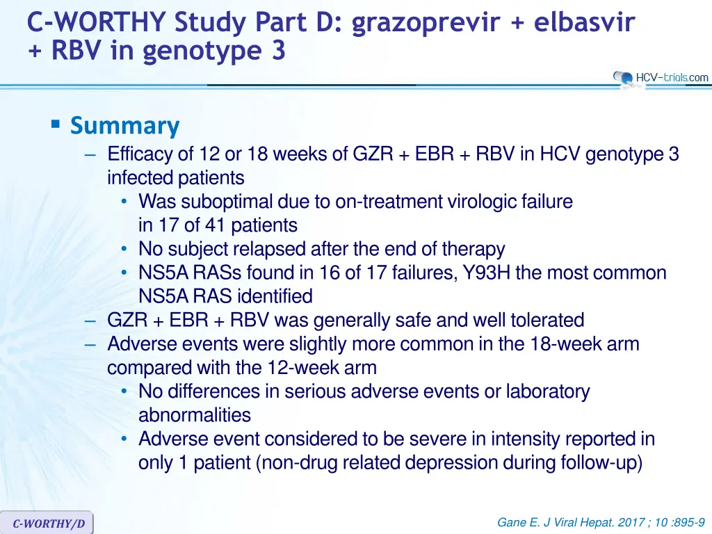 c worthy study part d grazoprevir elbasvir 6