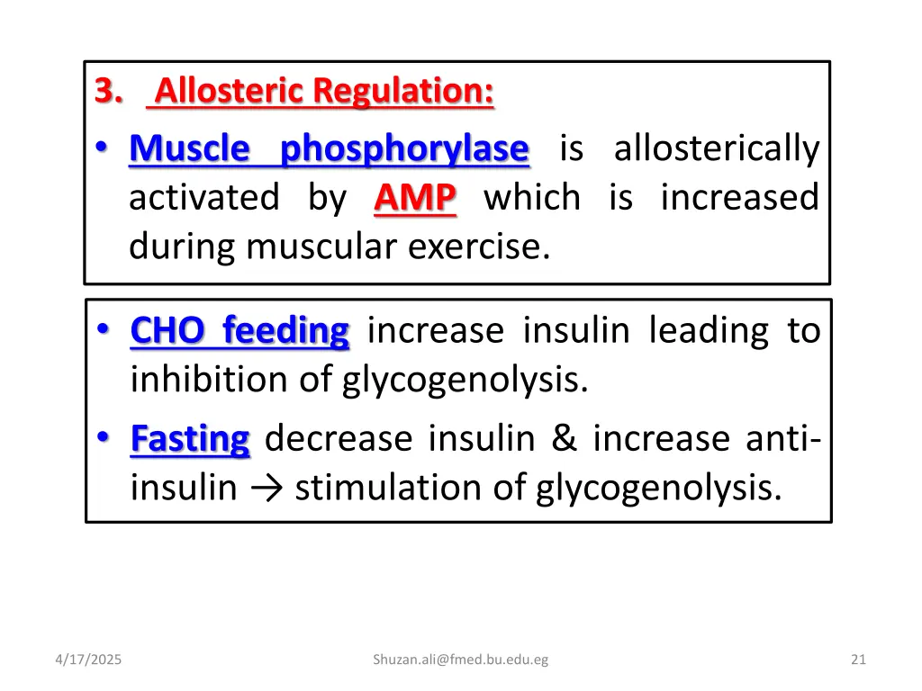 3 allosteric regulation muscle phosphorylase