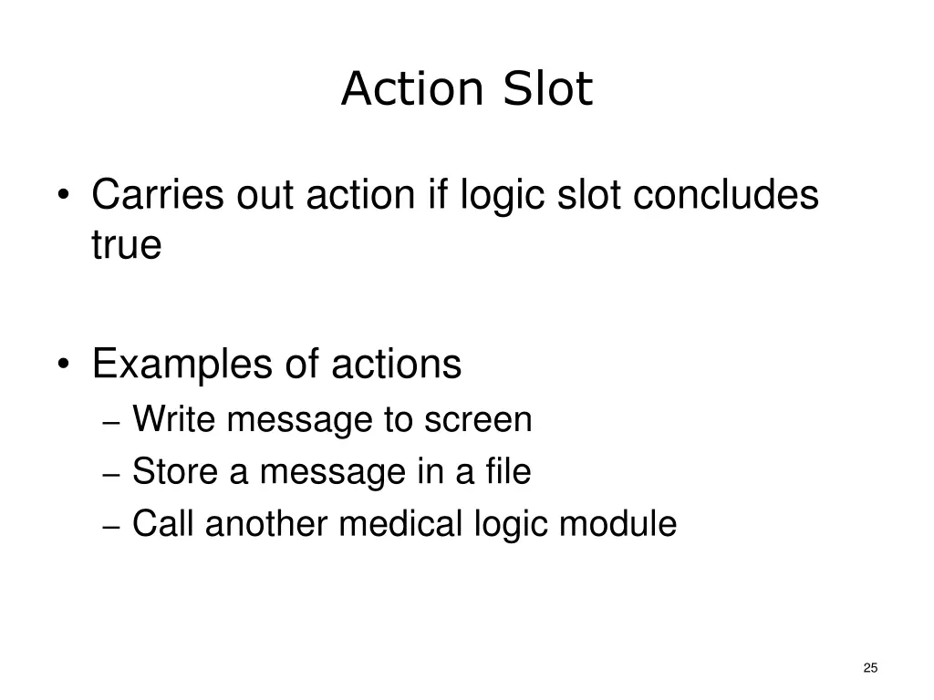 action slot
