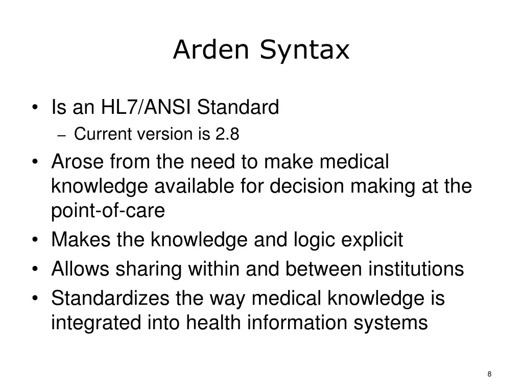 arden syntax