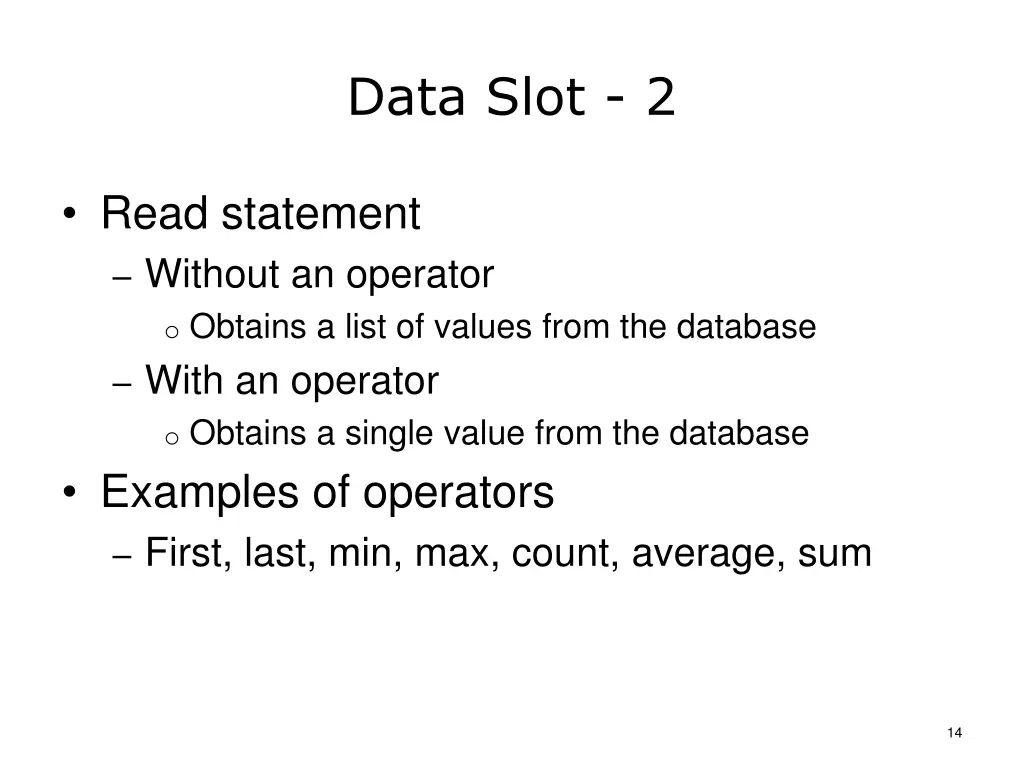 data slot 2