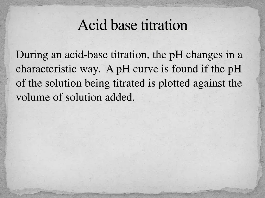 acid base titration