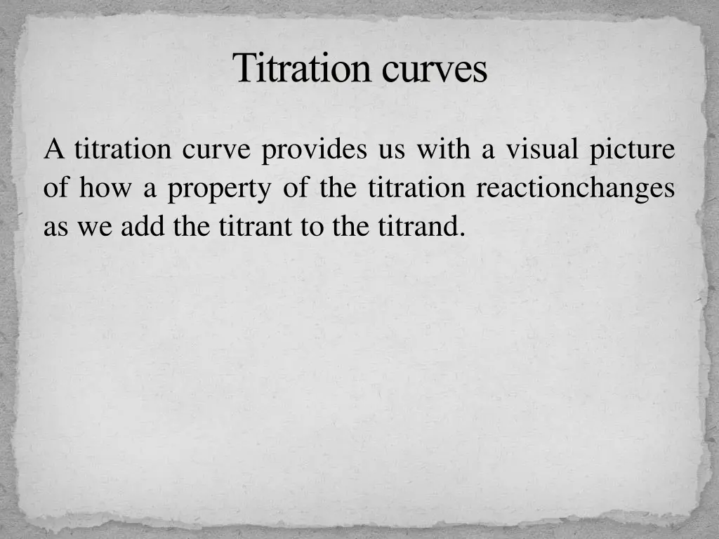 titration curves