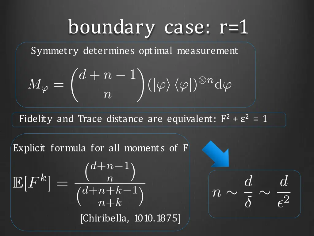 boundary case r 1