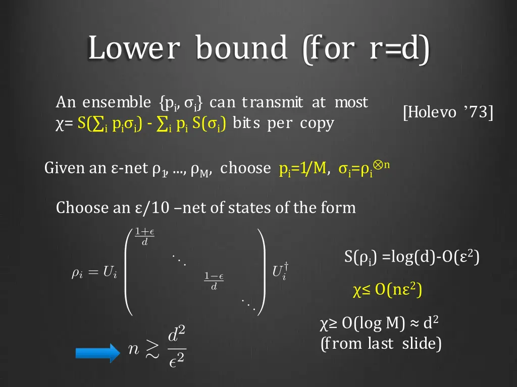 lower bound for r d