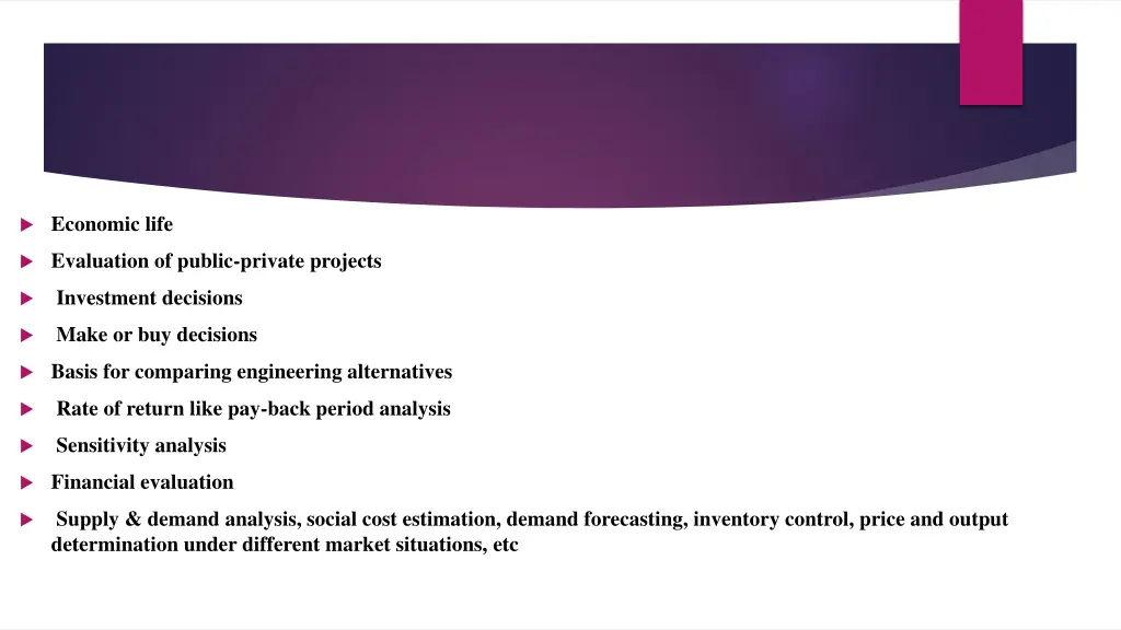 economic life