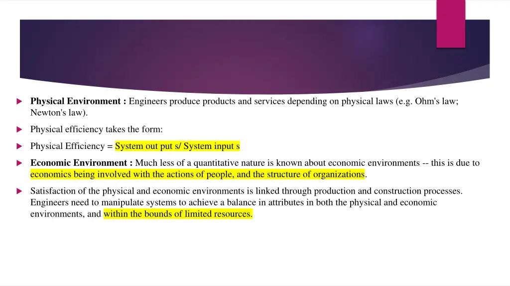 physical environment engineers produce products