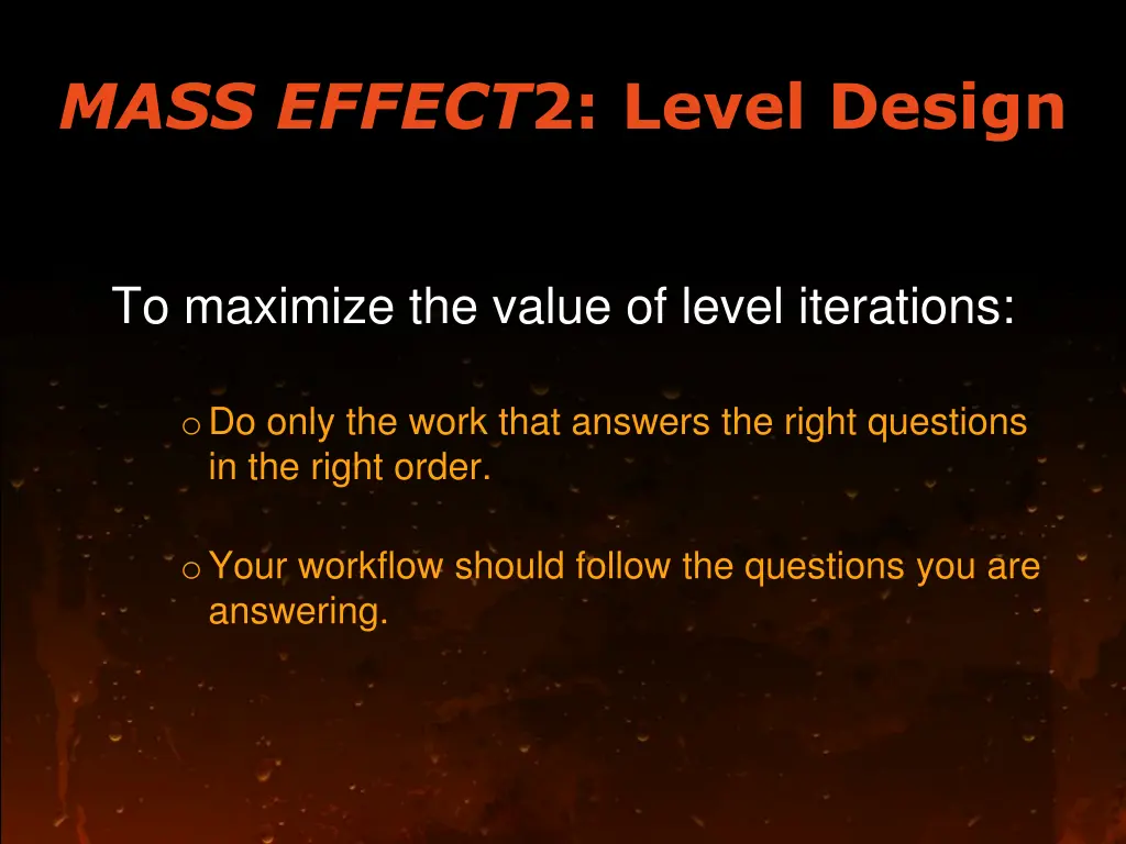 mass effect 2 level design