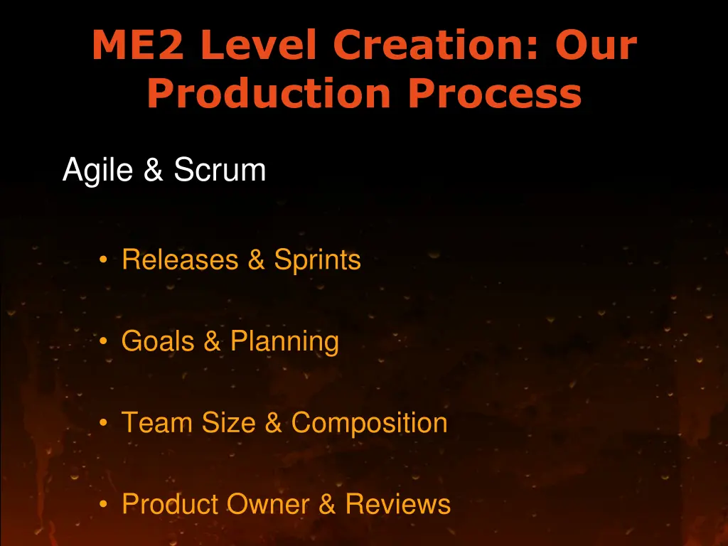 me2 level creation our production process
