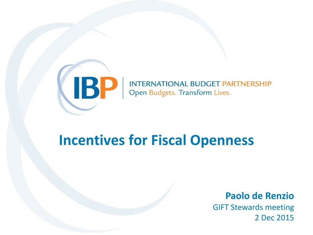 incentives for fiscal openness
