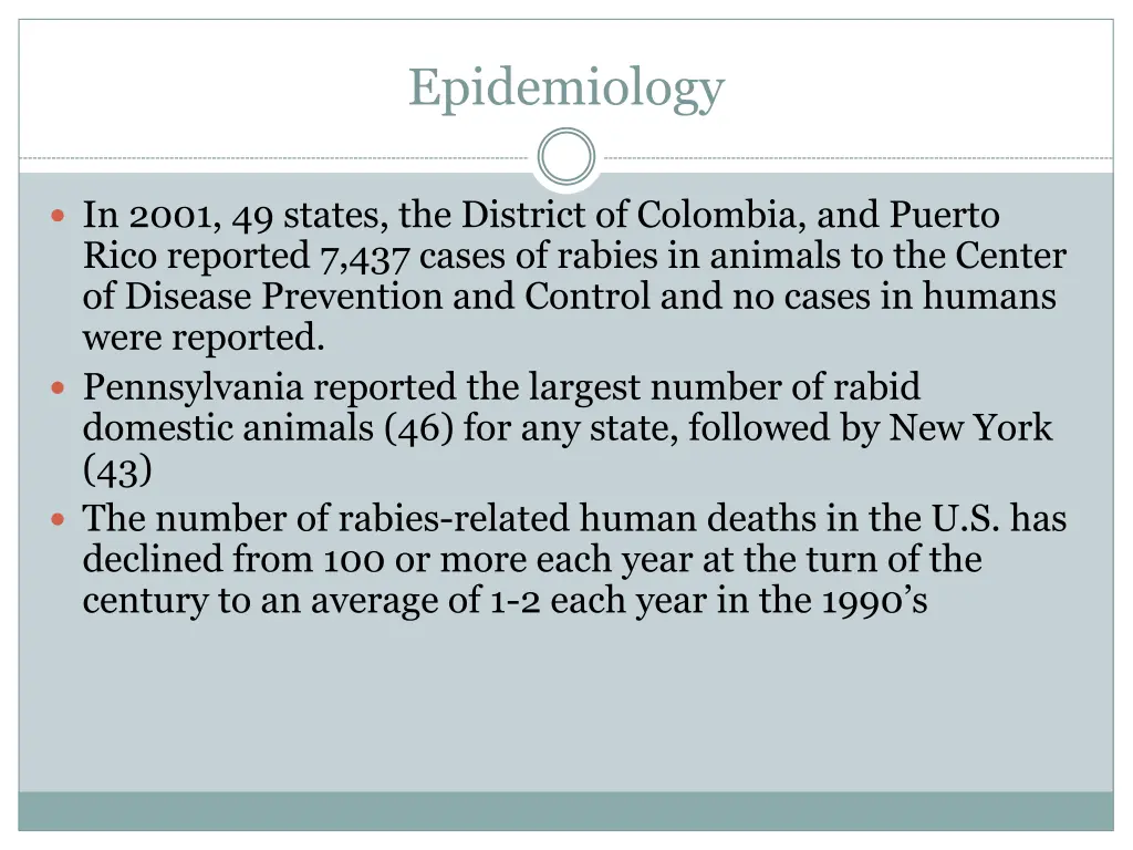 epidemiology