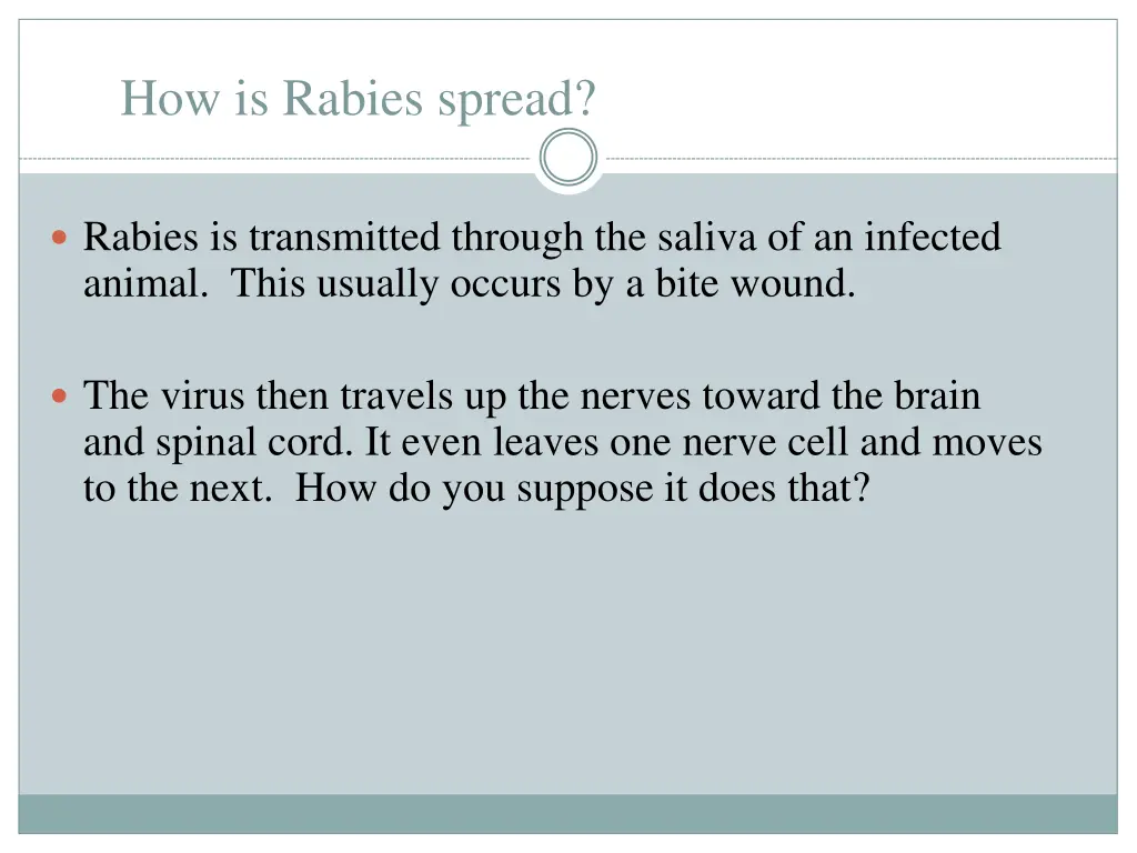 how is rabies spread
