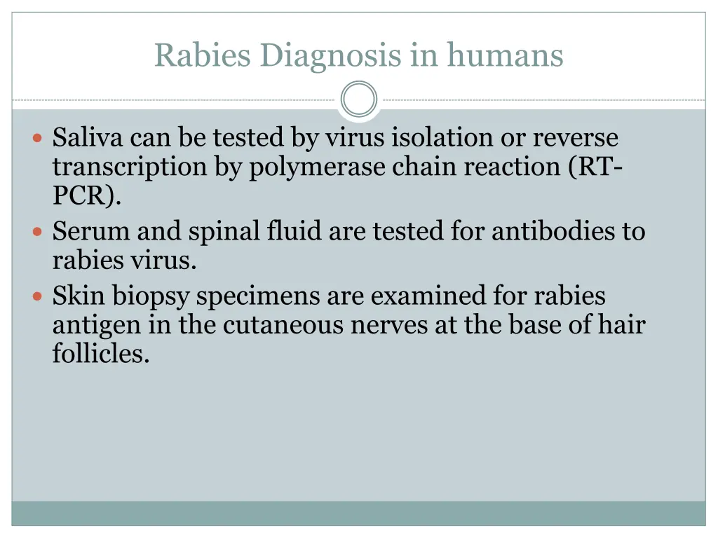 rabies diagnosis in humans