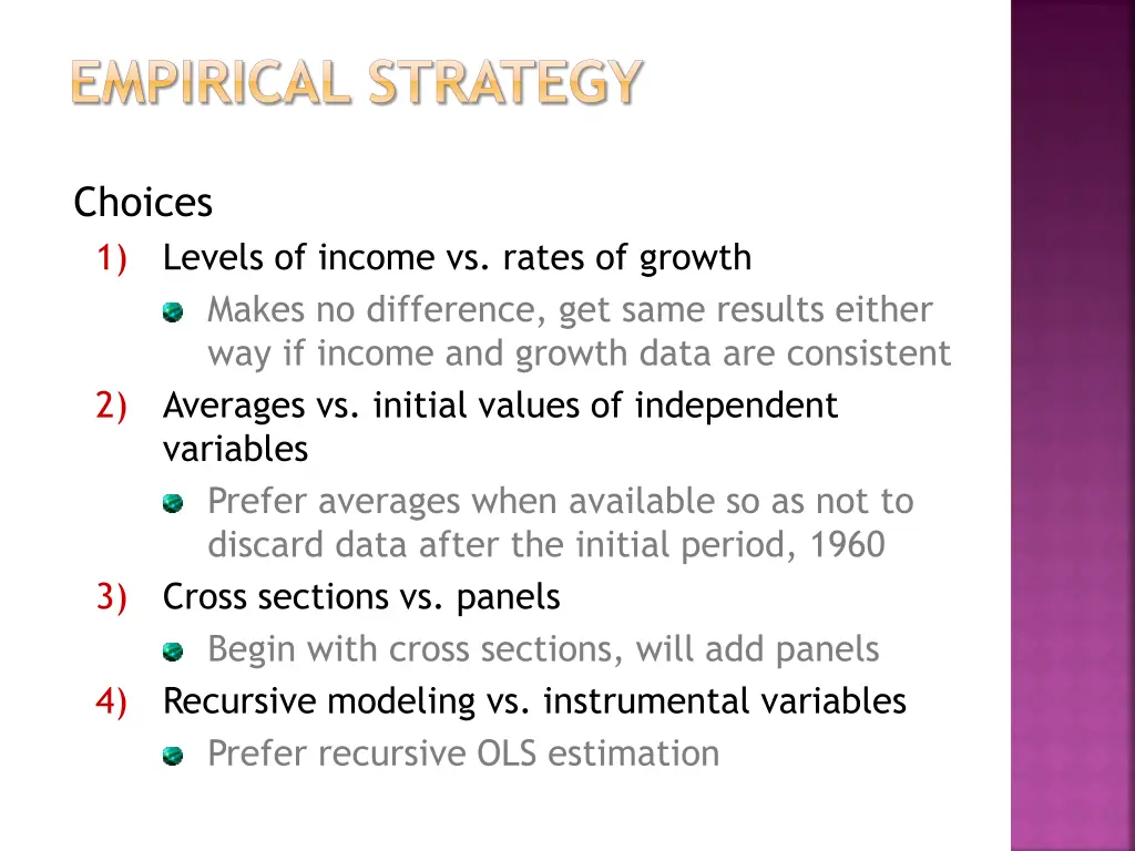 empirical strategy