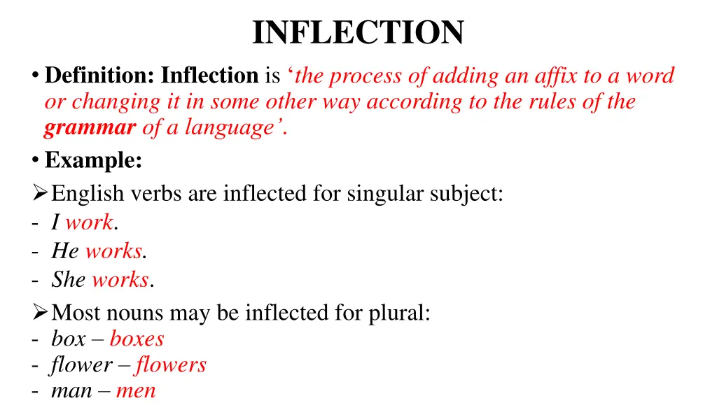inflection