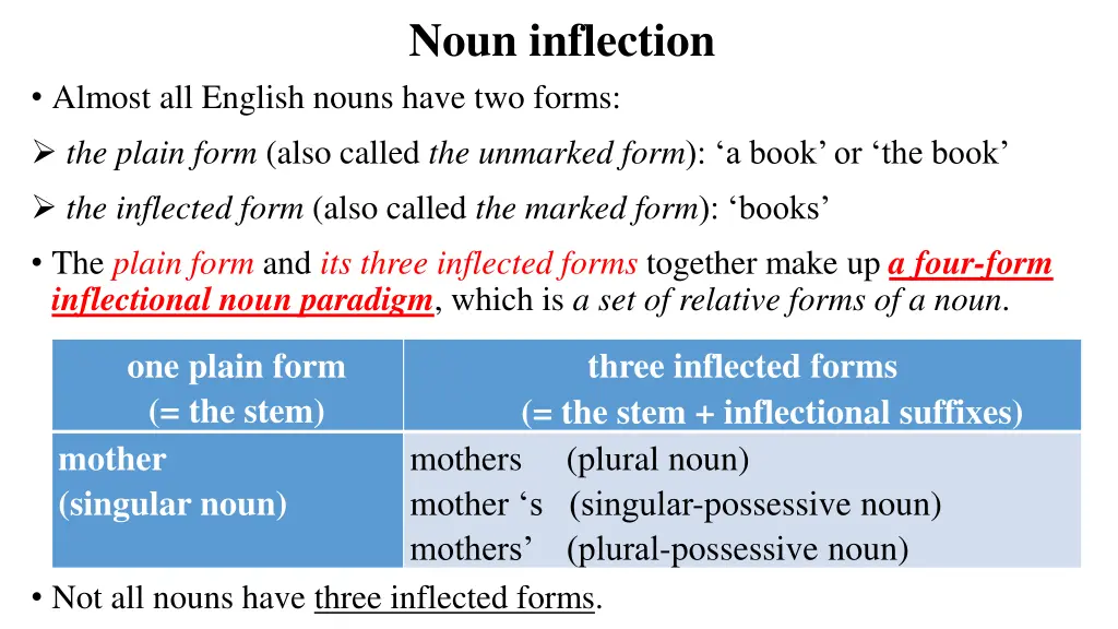 noun inflection