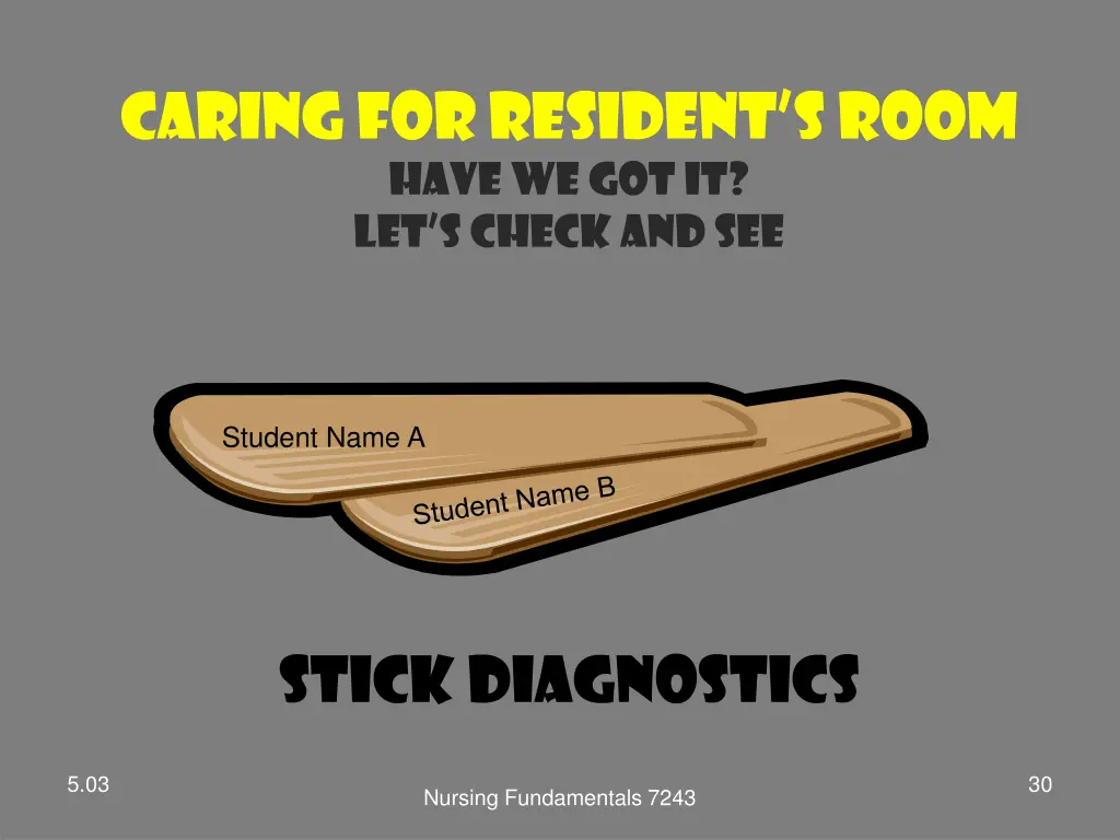 caring for resident s room have