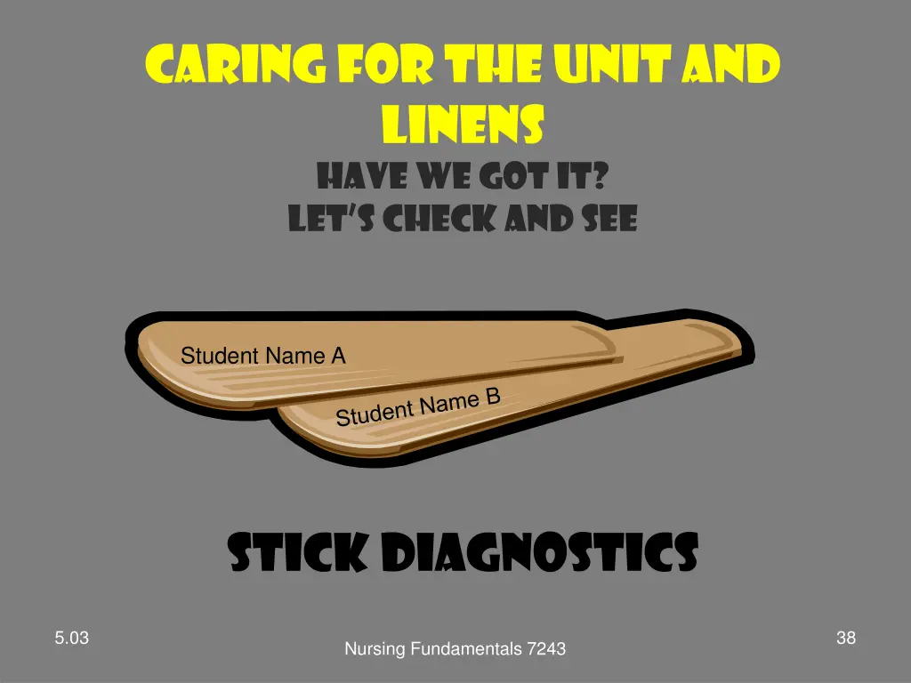 caring for the unit and linens have