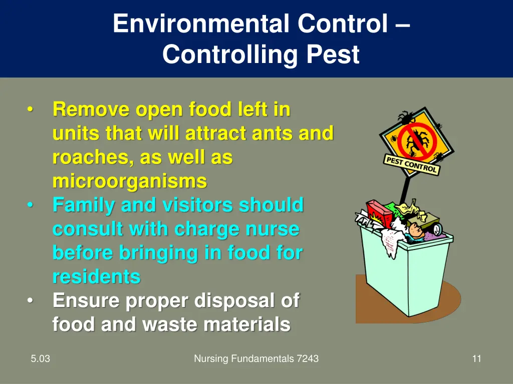 environmental control controlling pest