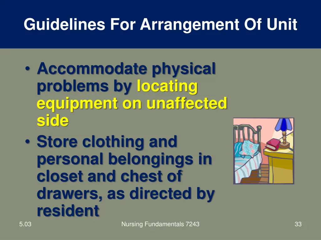 guidelines for arrangement of unit 2