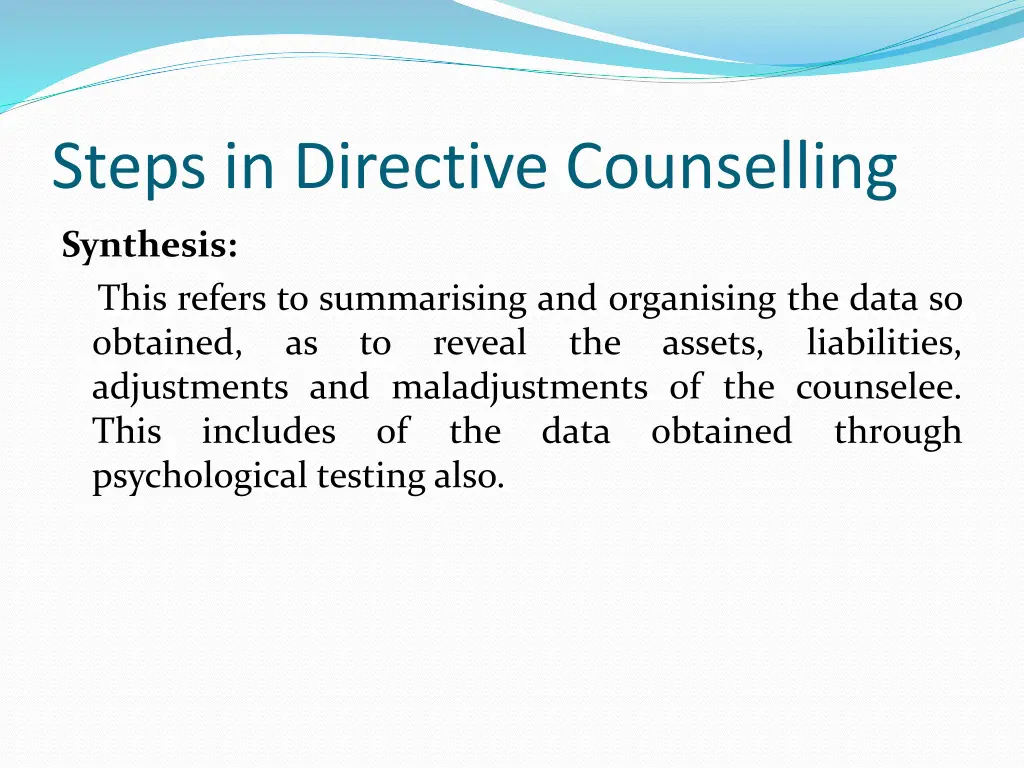 steps in directive counselling 2
